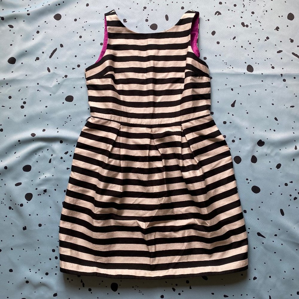 WHBM B&W Sleeveless Striped Dress 12